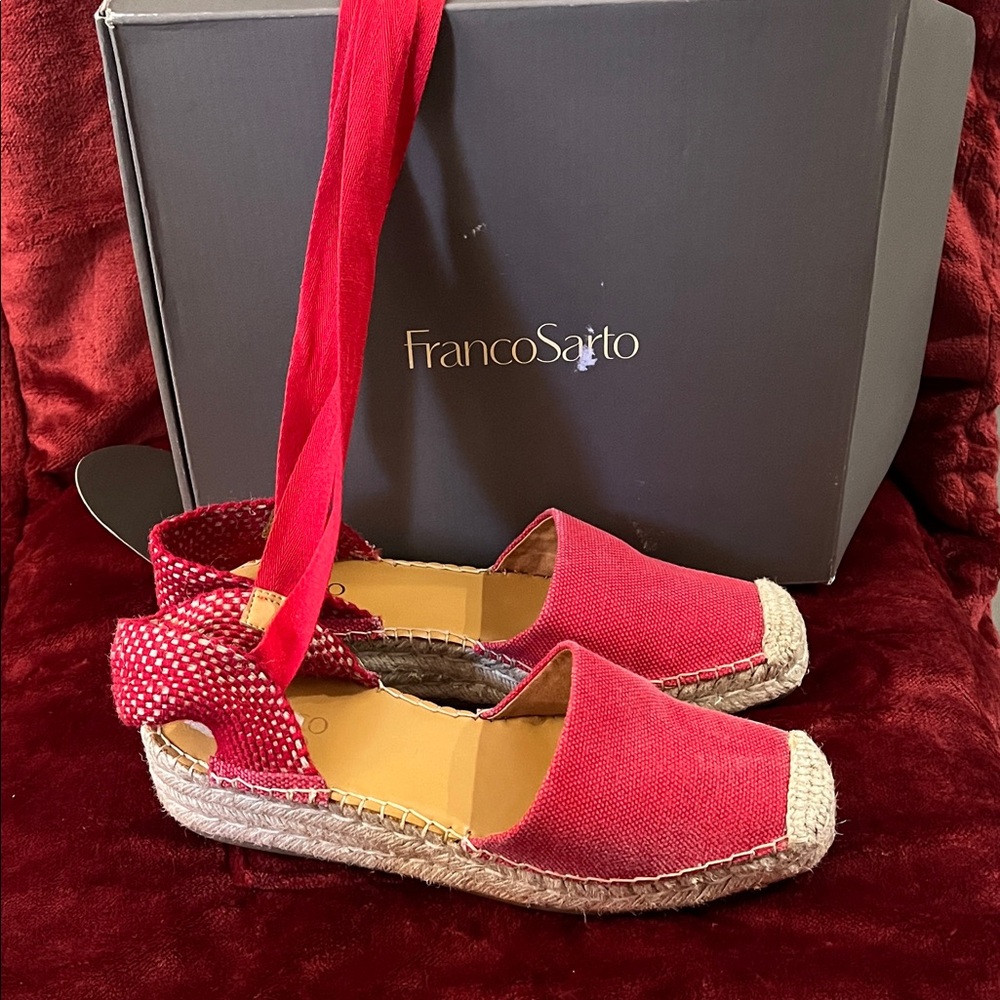 Franco Sarto Red Espadrille Flats